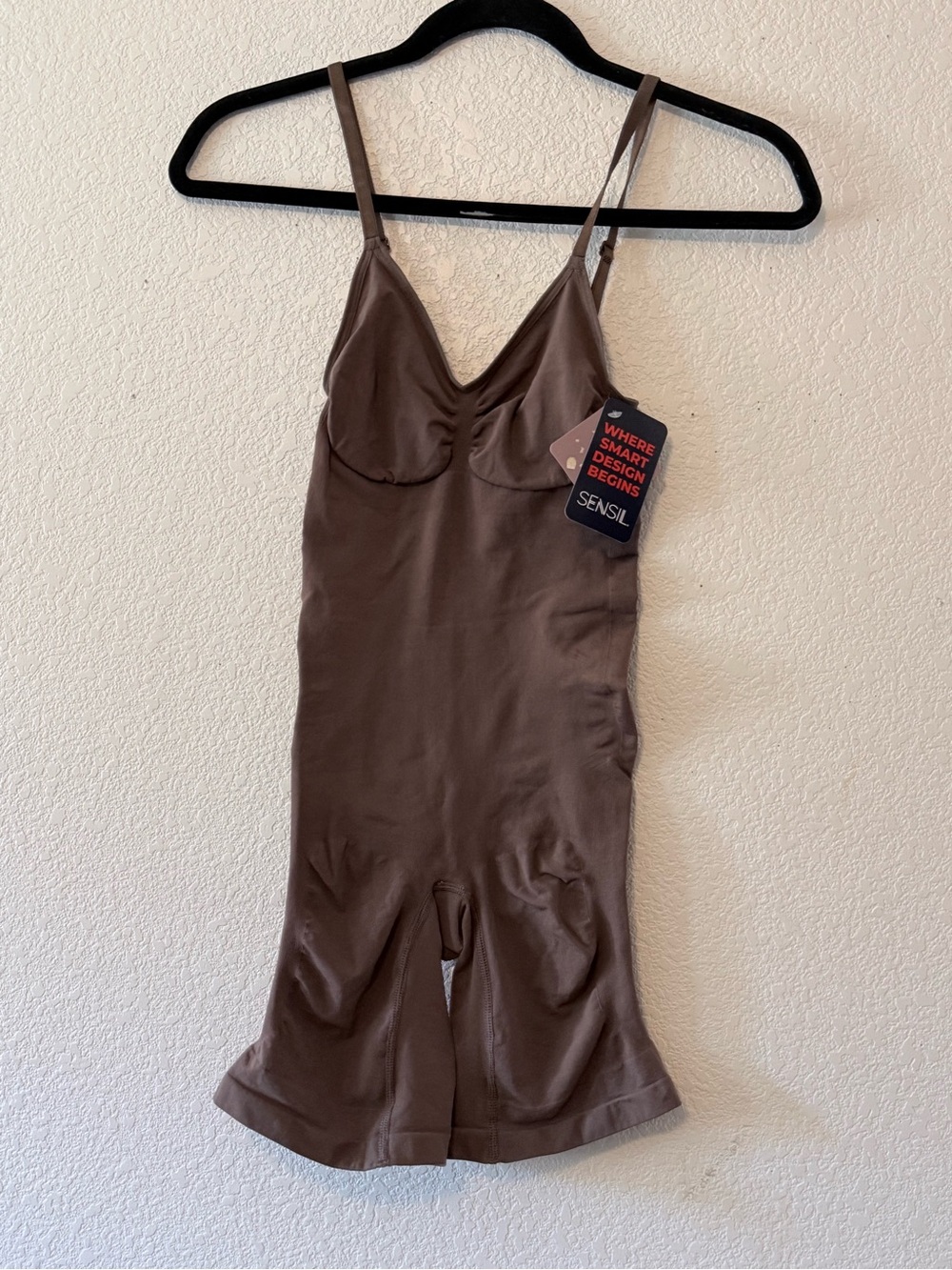 Sensil Women's Brown Shaping Bodysuit Slip 0204